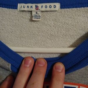 Junk Food Throwback Denver Broncos Crew Sweater Sm